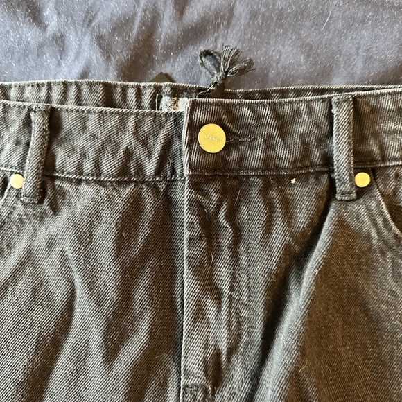 AFENDS black cutoff fringe shorts size 32 100% cotton - Picture 2 of 5